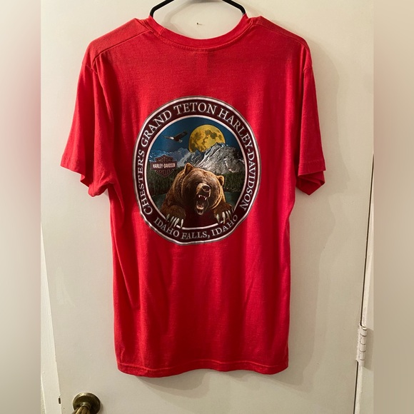Harley Davidson Idaho Falls Red Graphic Tee Medium - Picture 4 of 7